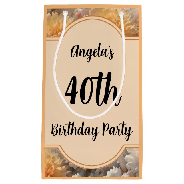 Bolsa De Regalo Pequeña 40.º Fiesta de cumpleaños (Anverso)