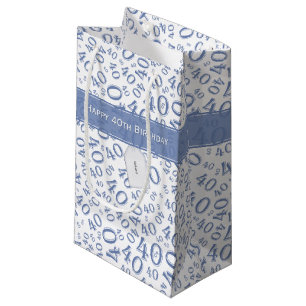 Bolsa De Regalo Pequeña 40.o modelo feliz del número del cumpleaños
