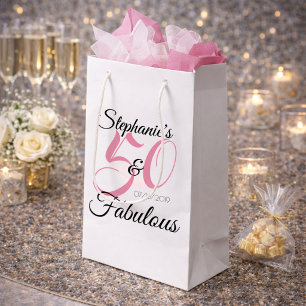 Bolsa De Regalo Pequeña 50 y Fabulosos Cumpleaños Personalizados Fiesta Ro