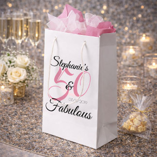 Bolsa De Regalo Pequeña 50 y Fabulosos Cumpleaños Personalizados Fiesta Ro