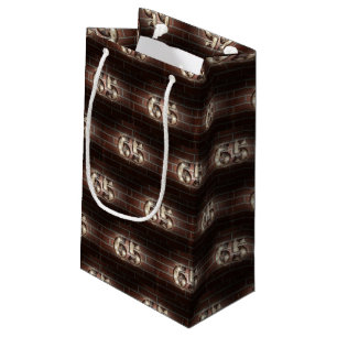 Bolsa De Regalo Pequeña 65.ª luz de marque de cumpleaños en ladrillo