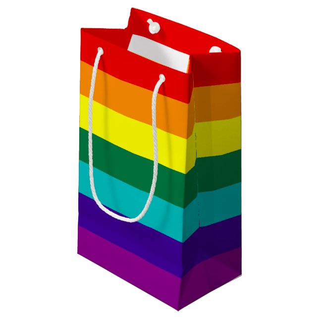 Bolsa De Regalo Pequeña 7 Stripes Rainbow Pride Flag (Angulo Anverso)