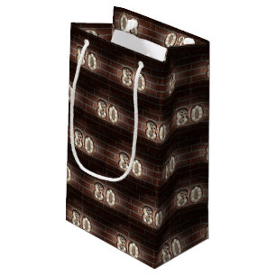 Bolsa De Regalo Pequeña 80.ª luz de marque de cumpleaños en ladrillo