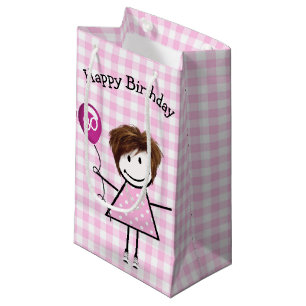 Bolsa De Regalo Pequeña 80.ª niñera con globo rosa