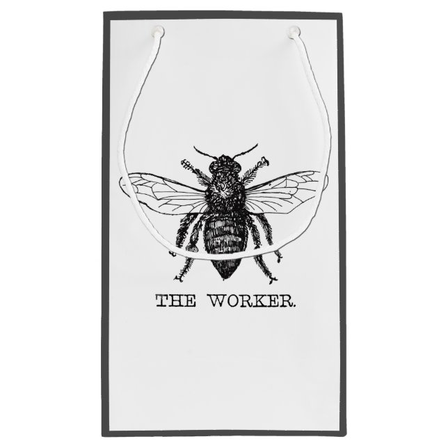 Bolsa De Regalo Pequeña Abee Worker Honey Black Bumblebee (Reverso)
