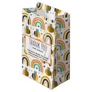 Bolsa De Regalo Pequeña Abeja de burbujas y patrón de arcos de lluvia grac