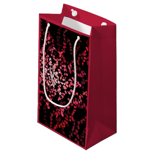 Bolsa De Regalo Pequeña Abstract Splatter Dots Of Pinks And Reds Pattern (Angulo Anverso)