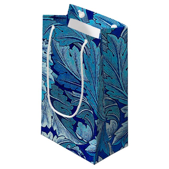 Bolsa De Regalo Pequeña Acanthus Blue, William Morris (Angulo Anverso)