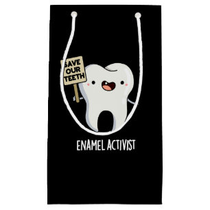 Bolsa De Regalo Pequeña Activista del esmalte Diente Dental Funny Pun Dark