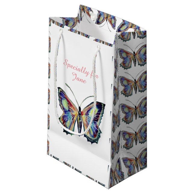 Bolsa De Regalo Pequeña acuarela de mariposa (Angulo Anverso)
