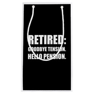 Bolsa De Regalo Pequeña Adiós pensión jubilada de la tensión hola
