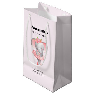 Bolsa De Regalo Pequeña Adorable Ballerina Elephant Cumpleaños Gracias