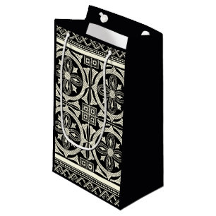 Bolsa De Regalo Pequeña Adorno blanco y negro de la mandala por el estudio