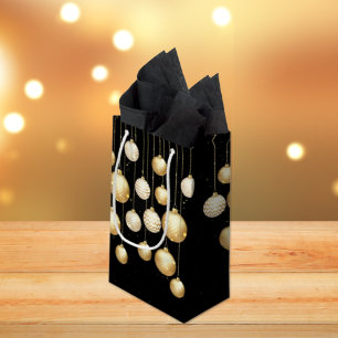 Bolsa De Regalo Pequeña Adornos de árbol de Navidad de borlas de oro sobre