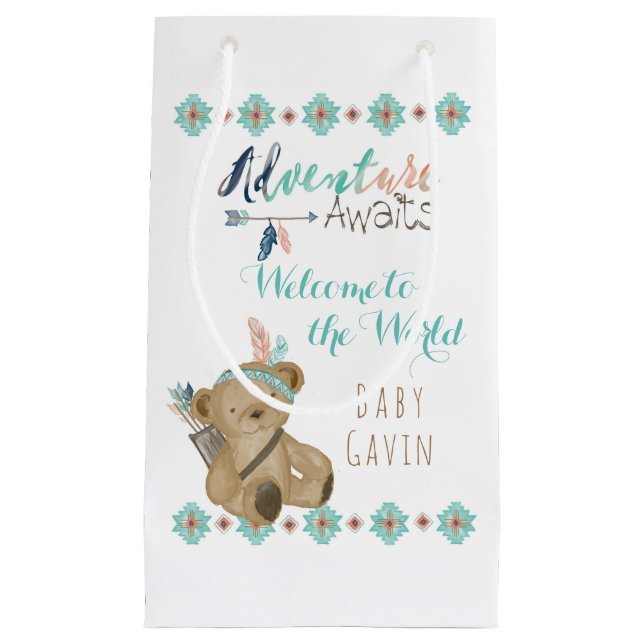 Bolsa De Regalo Pequeña Adventure Awaits Bear Bag (Anverso)