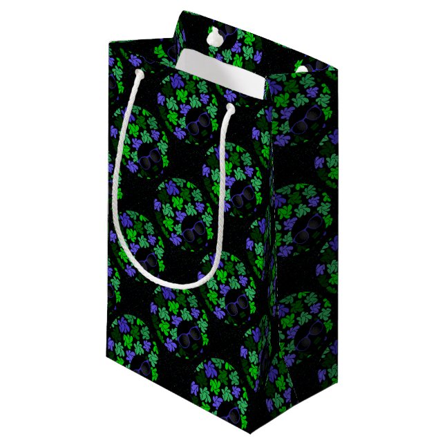 Bolsa De Regalo Pequeña Afro Diva Verde y Azul (Angulo Anverso)