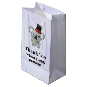 Bolsa De Regalo Pequeña Agradecimiento al Padrino con Juego de Koala