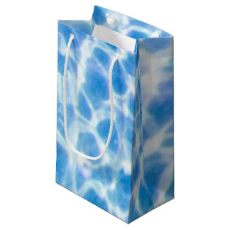 Bolsa De Regalo Pequeña Agua Azul Acanelada