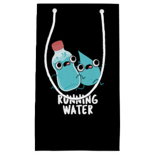 Bolsa De Regalo Pequeña Agua corriente Funny Pun Dark BG