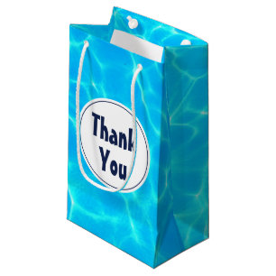 Bolsa De Regalo Pequeña Agua de la piscina azul transparente.