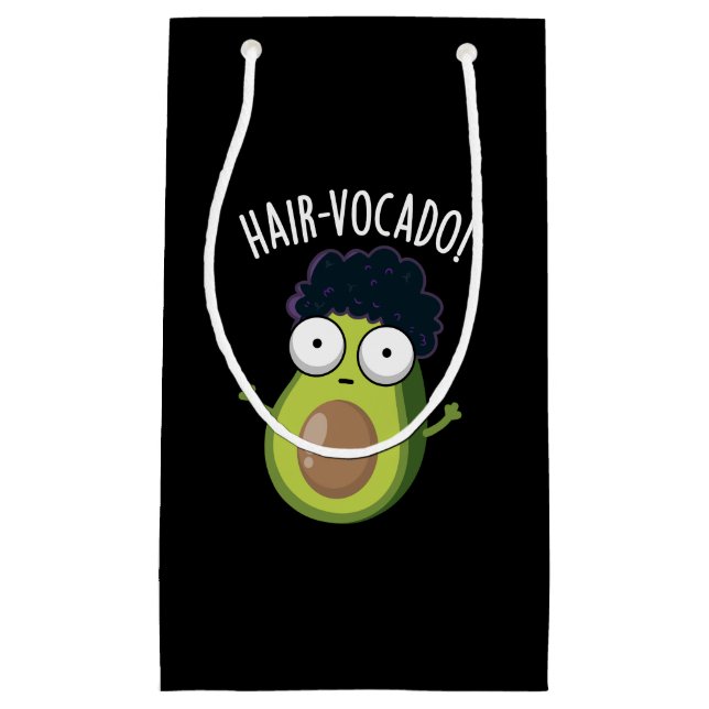 Bolsa De Regalo Pequeña Aguacate puns oscuro BG (Anverso)