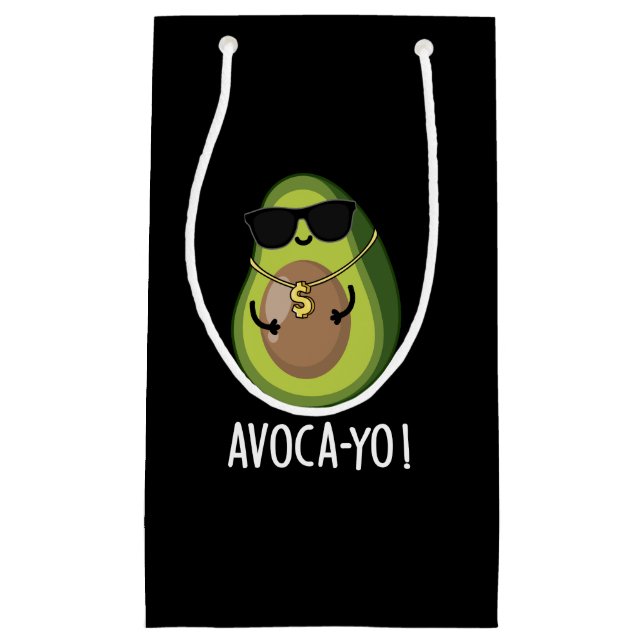 Bolsa De Regalo Pequeña Aguacate-yo Funny Guay Aguacate Pun Dark BG (Anverso)