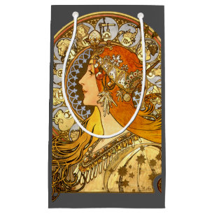 Bolsa De Regalo Pequeña Alfonse Mucha Zodiac Art Nouveau Mujer