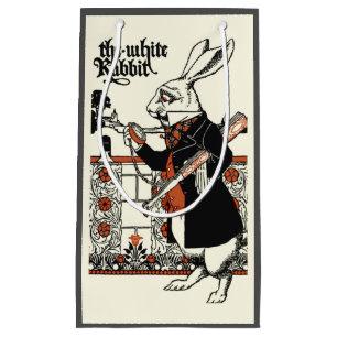 Bolsa De Regalo Pequeña Alice Conejo Blanco Clásico País de las Maravillas