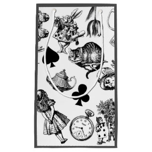Bolsa De Regalo Pequeña Alice White Rabbit Wonderland Cheshire Cat