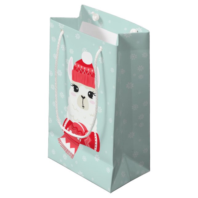 Bolsa De Regalo Pequeña Alpaca Navidades Cuitos (Angulo Anverso)