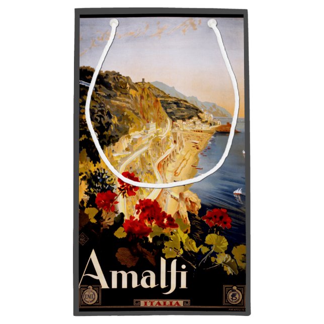 Bolsa De Regalo Pequeña Amalfi Italia Viaje Afiche Arte Gráfico (Reverso)