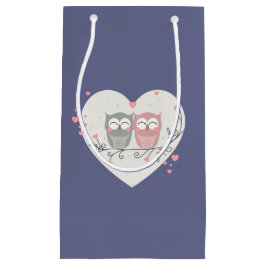 Bolsa De Regalo Pequeña Amanecer a los búhos Valentines