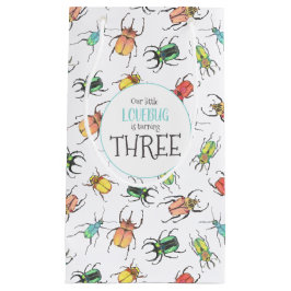 Bolsa De Regalo Pequeña Amar los bugs acuarela escarabajos con corazón med