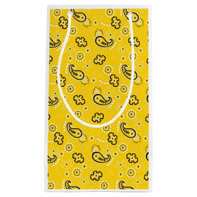 Bolsa De Regalo Pequeña Amarillo Bandana Moderno Cowboy Fun occidental al  (Anverso)