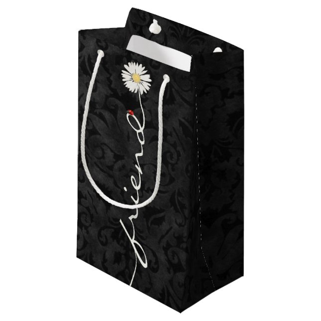 Bolsa De Regalo Pequeña Amigo Daisy y Ladybug Damask (Angulo Anverso)