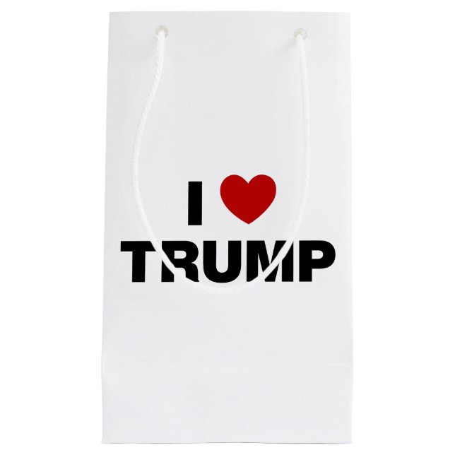 Bolsa De Regalo Pequeña Amo a Trump (Anverso)