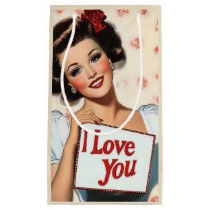 Bolsa De Regalo Pequeña Amor retro de clavijas