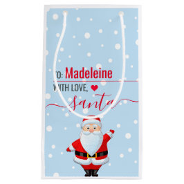 Bolsa De Regalo Pequeña "Amor, Santa" Regalo de Navidad Personalizado Neva