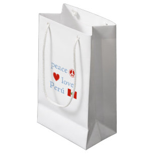 Bolsa De Regalo Pequeña Amor y Perú de la paz