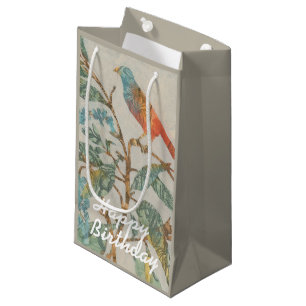 Bolsa De Regalo Pequeña Añada su collage II de la pajarera del texto el  