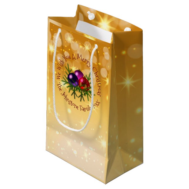 Bolsa De Regalo Pequeña Añadir nombres a Navidades que coincidan con la bo (Angulo Anverso)