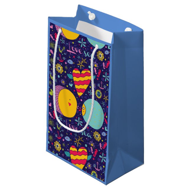 Bolsa De Regalo Pequeña Anclaje del tema marino Pescado Starfish Hipomposo (Angulo Anverso)