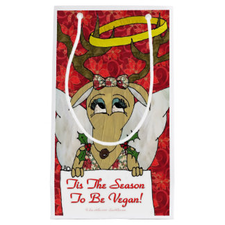 Bolsa De Regalo Pequeña Ángel Reno Es La Temporada para Ser Vegano