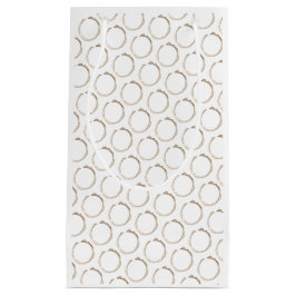 Bolsa De Regalo Pequeña Anillos de CAFE Café Marrón Blanco Artesanal Diver