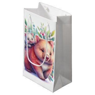 Bolsa De Regalo Pequeña Animales de Vida Silvestre Wombat