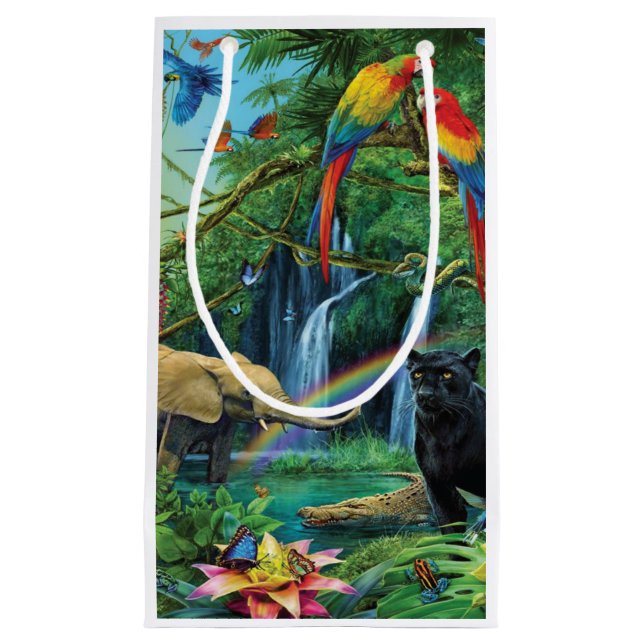 Bolsa De Regalo Pequeña Animales que viven juntos tiran almohada (Anverso)