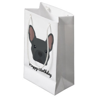 Bolsa De Regalo Pequeña Aniversario del Bulldog francés azul cutáneo