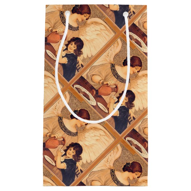 Bolsa De Regalo Pequeña Antigüedad francesa de Chocolate Angel (Anverso)