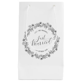 Bolsa De Regalo Pequeña Apenas bolso floral casado personalizado del