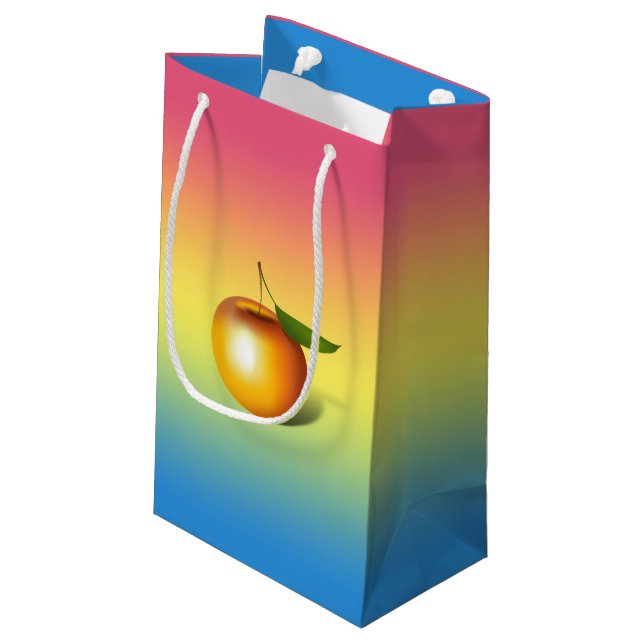 Bolsa De Regalo Pequeña Apple 3-d (Angulo reverso)